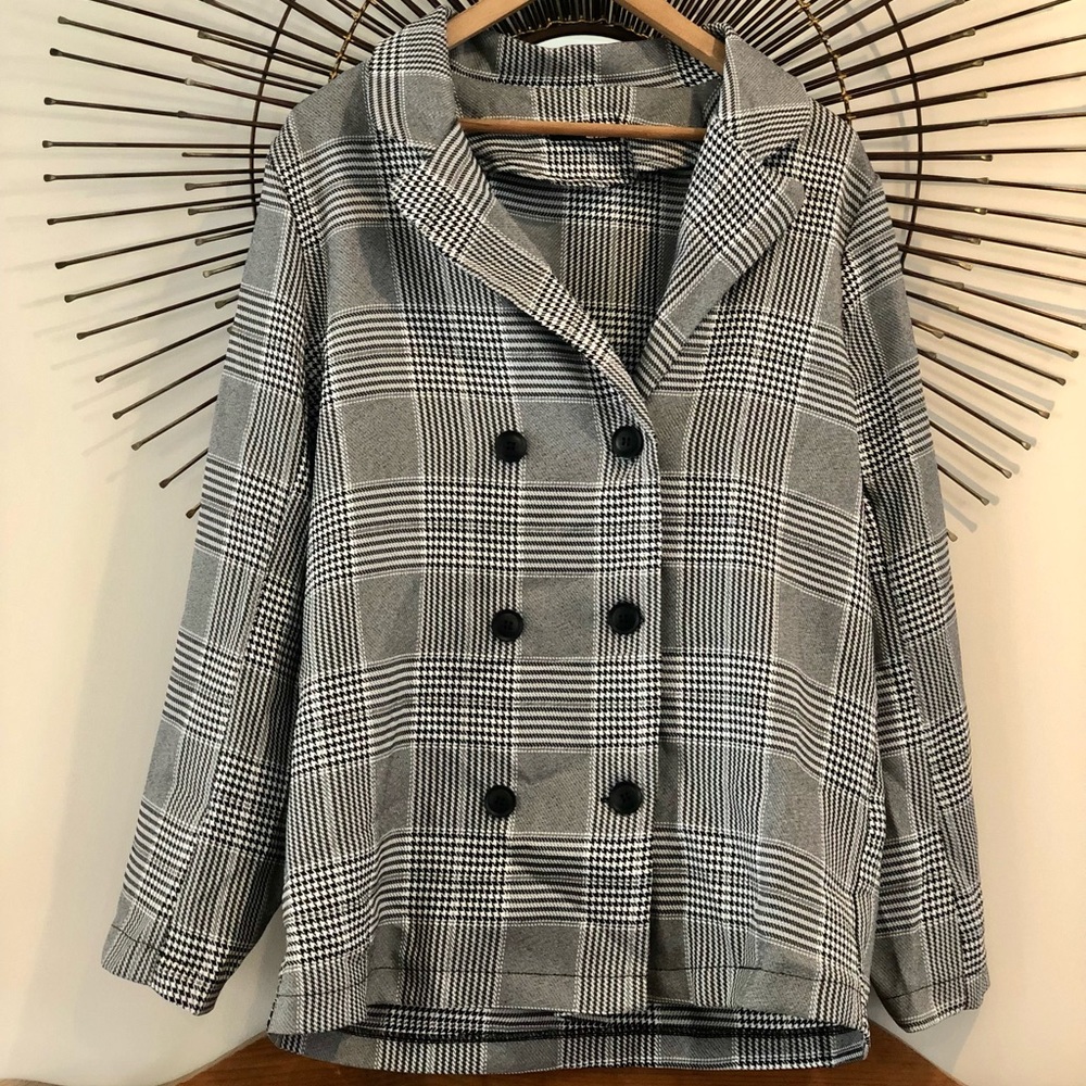 Houndstooth "Shacket", Size Large